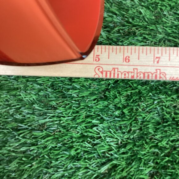 Waterford Evolution Orange Red Stripe Oval Modern Glass Vase - Picture 12 of 14